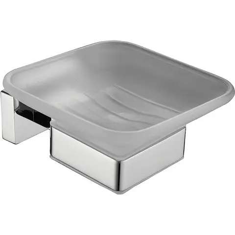 Мыльница стеклянная BELZ B90202, хром