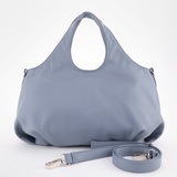 Сумка Саломея 507 гладкий серо-голубой