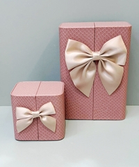 Подарочная прямоугольная коробка шкатулка для кольца/набора украшений с подсветкой