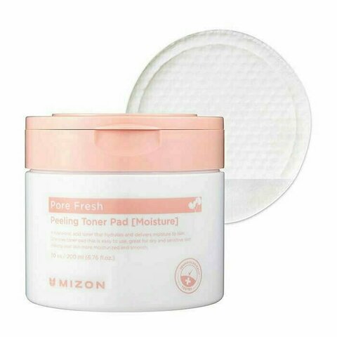 Mizon Pore Fresh Peeling Toner Pad Moisturizing увлажняющие пилинг-пэды для мягкого очищения