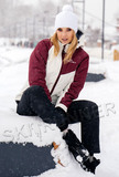 Утеплённый прогулочный костюм Nordski Premium Sport Winter Cream/Wine/Black женский