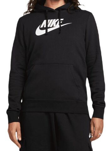 Женская теннисная толстовка Nike Sportswear Club Fleece Logo Pullover Hoodie - black/white