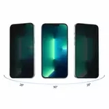 Защитное стекло 3D на весь экран 0,33 мм Privacy HOCO A25 для iPhone 13 Mini (Антишпион) (Черная рамка)