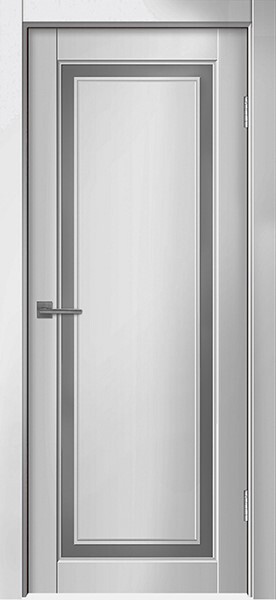 Дверь межкомнатная Дверная Линия Ллойд-5 ДО, цвет серый бархат, софт тач, стекло сатин