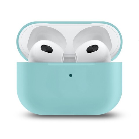 Силиконовый чехол для AirPods 3 Silicone Case (Coast blue / Голубой берег)