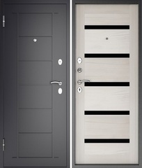 Входная дверь Промет ТИТАН 5С Царга Графит - Белёный дуб