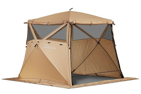 Туристический шатер (палатка-кухня) Higashi Pyramid Camp Sand