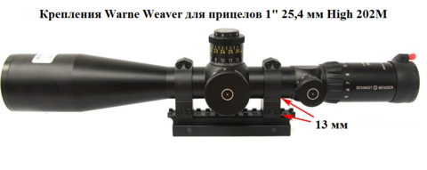 КРЕПЛЕНИЯ WARNE WEAVER ДЛЯ ПРИЦЕЛОВ 1