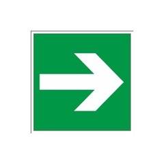 Знак безопасности Е-02-01 Направляющая стрелка пластик ф/л 200х200
