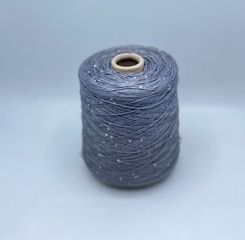 Filati Naturali (пр.Италия),art-Lino, 350м/100гр, 100%Лен+пайетки, цвет-Стальной, арт-28082