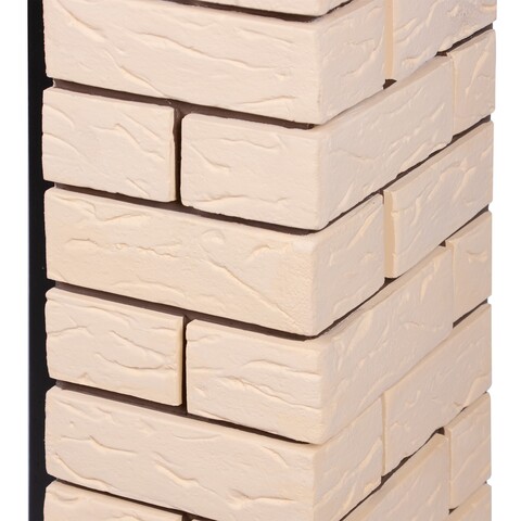 Портал Firelight Bricks 30U (угловой) камень бежевый шпон темный дуб
