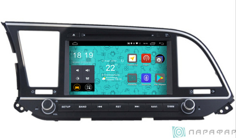 Штатная магнитола 4G/LTE с DVD для Hyundai Elantra 16+ на Android 7.1.1 Parafar PF581D