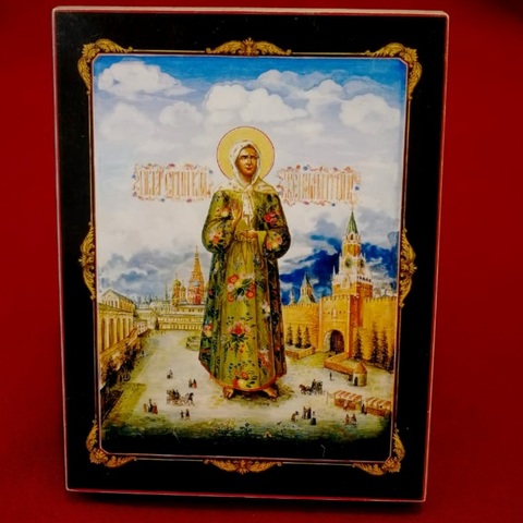 Икона святая Матрона Московская на дереве на левкасе мастерская Иконный Дом
