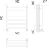 Полотенцесушитель Terminus Хендрикс П6 500х600