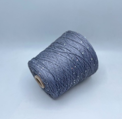 Filati Naturali (пр.Италия),art-Lino, 350м/100гр, 100%Лен+пайетки, цвет-Стальной, арт-28082