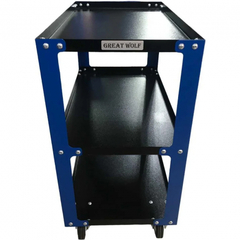 Инструментальная тележка GWT-B3 (3 полки, колеса с тормозом, синяя)