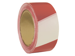 49-7-201 Лента сигнальная оградительная, красно-белая, 50ммх200м, 35мкм (РемоКолор)