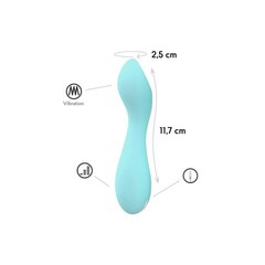 Мини вибратор Tarvos, цвет аквамарин (SOLAR)