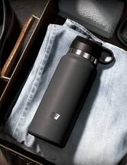 Серый мастурбатор в виде бутылки F*ck Flask - 