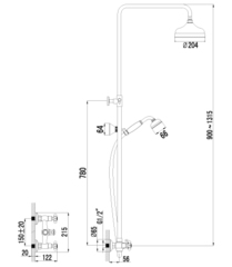Смеситель Lemark Vintage LM2860B для душа