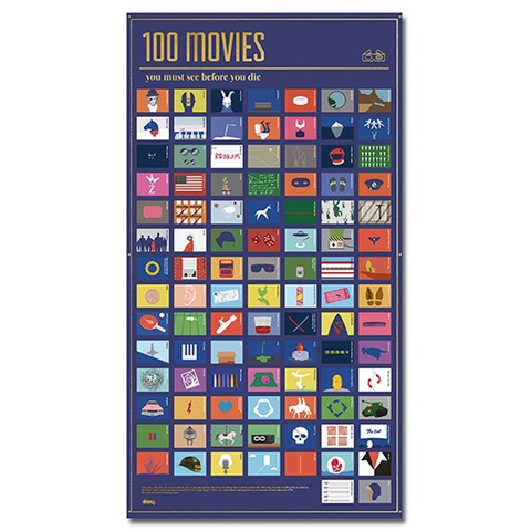 Постер «100 фильмов, которые нужно посмотреть прежде чем умереть»