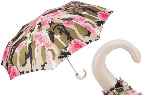 Зонт женский складной Pasotti - Camouflage Folding Umbrella with Roses