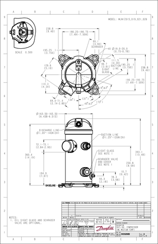 Компрессор спиральный Danfoss MLZ026T4LT9A ( 121L8755 ) серии MLZ
