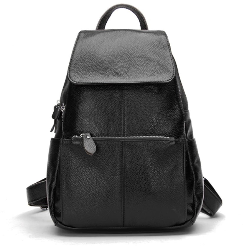 Черные кожаные женские рюкзаки — купить в интернет-магазине Ламода