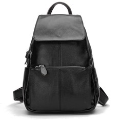 Женский кожаный рюкзак Zency Black