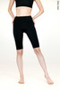 Knee length shorts stretch | black