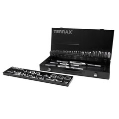 Набор метчиков и плашек M3-M20 54пр HSS-G Terrax by Ruko A245040