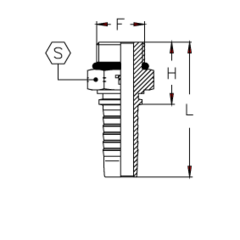 Фитинг DN 20 SAE J516 (Ш) 1.1/16 TIEFFE