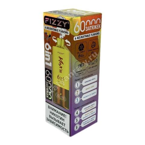Fizzy Max III (6 в 1) 60000 затяжек - Лимон Лайм (микс №10)