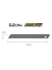 OLFA EXCEL BLACK, 9 х 80 х 0.38 мм, 10 шт, сегментированные лезвия (OL-ABB-10B)