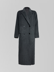 Пальто Monroe 2503 двубортное длинное с разрезом сзади