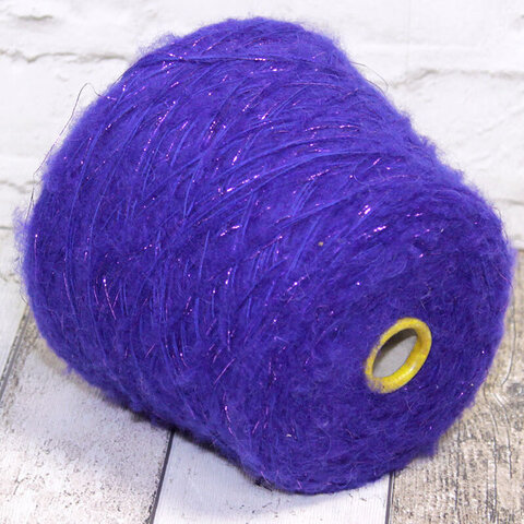 Смотка полушерсть/люрекс/меринос 200 синий с сиреневым