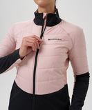 Премиальный костюм для лыж и зимнего бега Nordski Hybrid Pro Warm 2.0 Black/Soft Pink женский