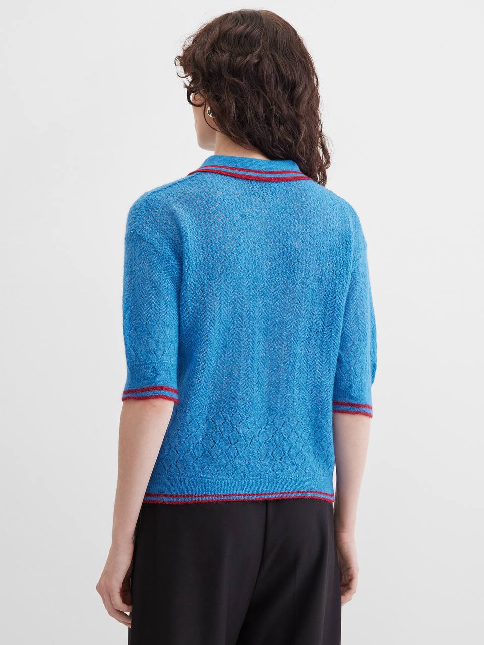 Джемпер поло синий