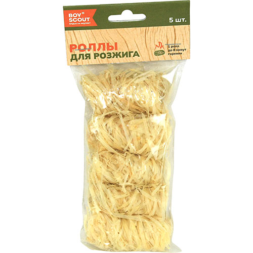 Роллы для розжига мангалов, каминов, печей, барбекю (5 шт.)