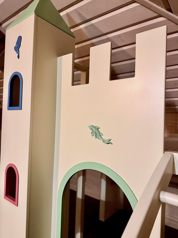 Игровой домик с горкой и спортивными элементами | Индивидуальный проект под заказ