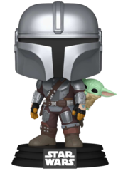 Фигурка Funko POP! Bobble Star Wars M & G Mandalorian w/Grogu (On Back)