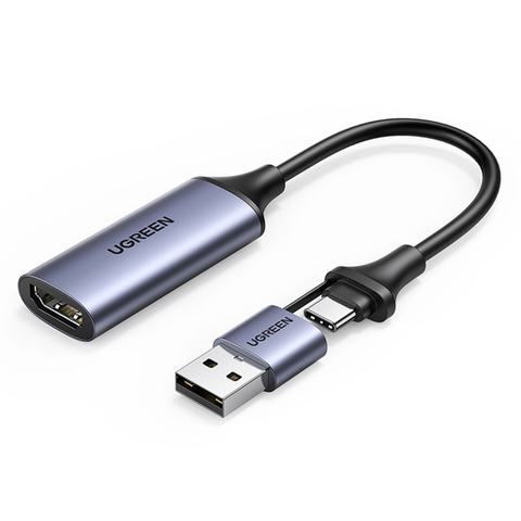 Устройство видеозахвата UGREEN CM489 Video Capture Card Single HDMI Input, серый