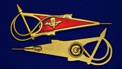 Купить околыш вдв - Магазин тельняшек.ру 8-800-700-93-18Околыш на берет ВДВ с копьем в Магазине тельняшек