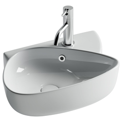 Ceramica Nova CN5049 Раковина подвесная с отверстием под смеситель, с системой слива- перелива, 495*350*155, цвет белый фото