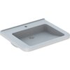 Раковина Geberit Renova Comfort Square, безбарьерная: B=65см, T=55см, Отверстие под смеситель=По центру, Перелив=Без, Белый