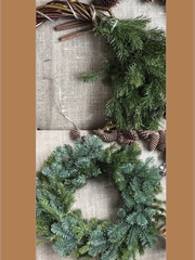 Еловые ветки искусственные, еловые лапки, 9 лапок на ветке, Зеленая, декор зимний, новогодний, 35 см, набор 20 веток