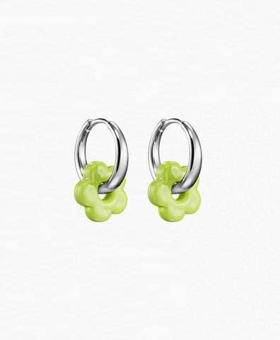 Серьги Mini Bloom Freedom Silver-Green