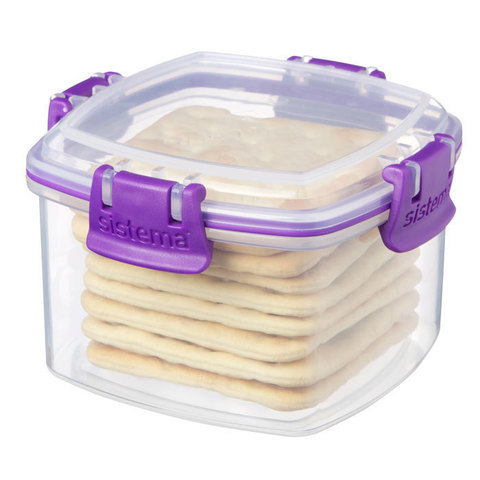 Контейнер для крекеров 400мл Sistema Klip It фиолетовый