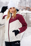 Утеплённый прогулочный костюм Nordski Premium Sport Winter Cream/Wine/Black женский