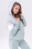 Утепленный спортивный костюм для беременных и кормящих 11955 мятно-сер.голуб